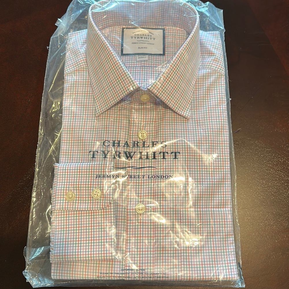 Charles Tyrwhitt Mens Dress Shirt 15-1/2 x 35 NWT